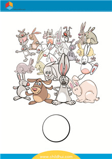 在图画中有多少只兔子