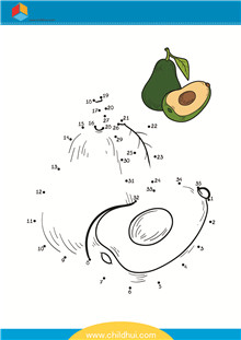 按照顺序连接与数字对应的圆点 - 鳄梨