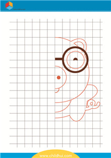 在单元格内对称的绘制图画 - 猪