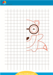 在单元格内对称的绘制图画 - 狐狸