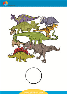 在图画中有多少恐龙