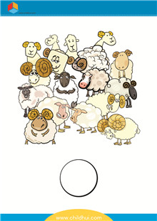 在图画中有多少只羊