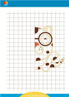 在单元格内对称的绘制图画 - 金钱豹