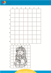 在单元格内绘制卡通画 - 公主