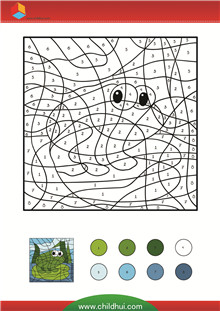 数字填色画 - 青蛙