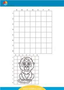 在单元格内绘制卡通画 - 猴子