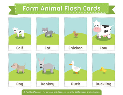 农场动物（英文卡片）
