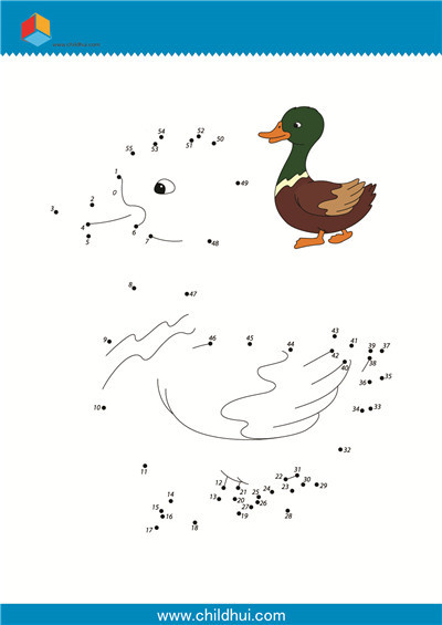 数字连线 - 卡通鸭