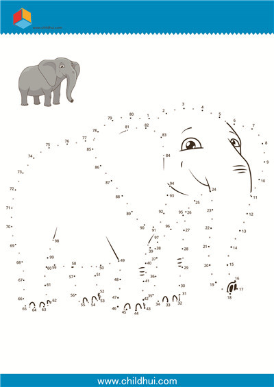 数字连线 - 大象