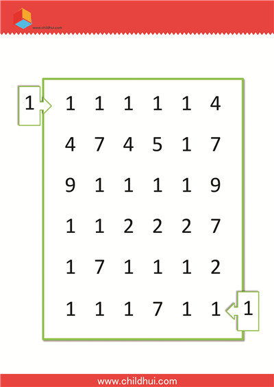 沿着数字一走出迷宫