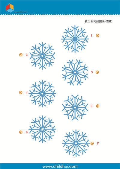 找出相同的图画-雪花