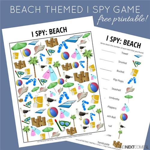 I Spy - Beach Themed