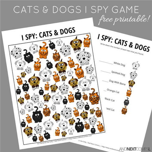 I Spy - Cats & Dogs Themed