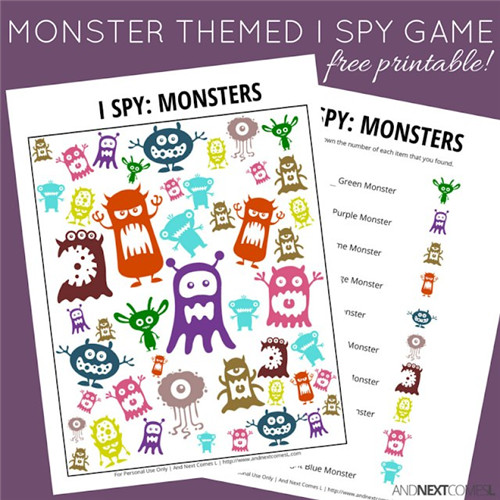 I Spy - Monsters Themed