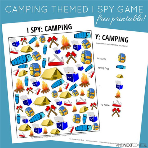 I Spy - Camping Themed