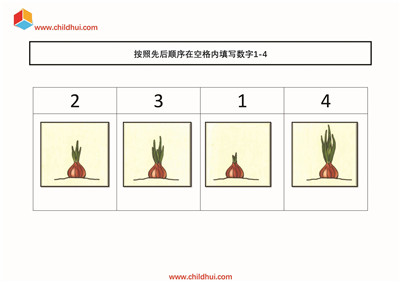 按照先后顺序在空格内填写数字1-4