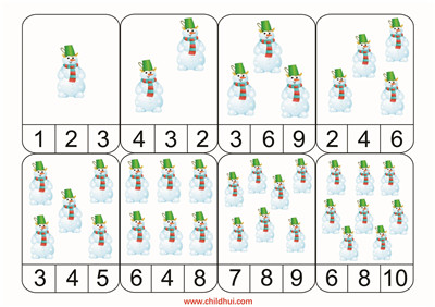 查找与雪人数量相同的数字