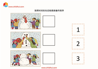 按照时间的先后给图画编号排序