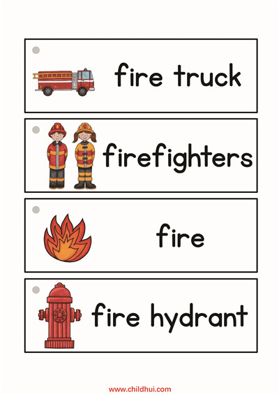 英语单词卡 - 消防安全