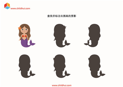 查找并标注出图画的剪影