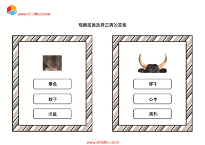 观察图画选择正确的答案