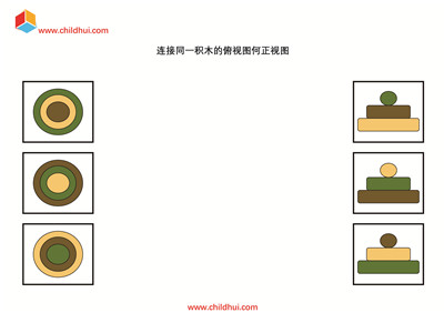 连接同一积木的俯视图何正视图