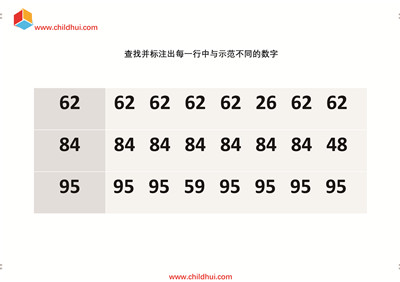 查找与示范不同的数字