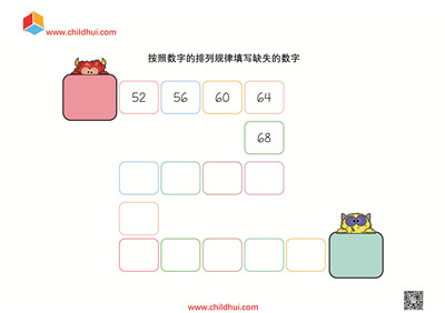 按照数字的排列规律填写缺失的数字