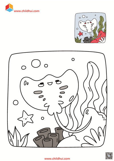 按照示范给图画填上颜色