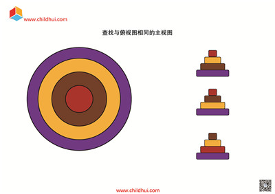 查找与俯视图相同的主视图