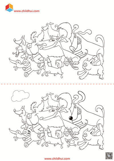 比较图画从中找出十处不同1