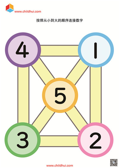 按照从小到大的顺序连接数字1
