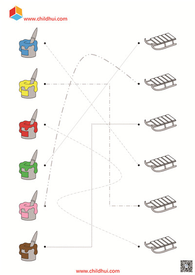 连接相同颜色的图画