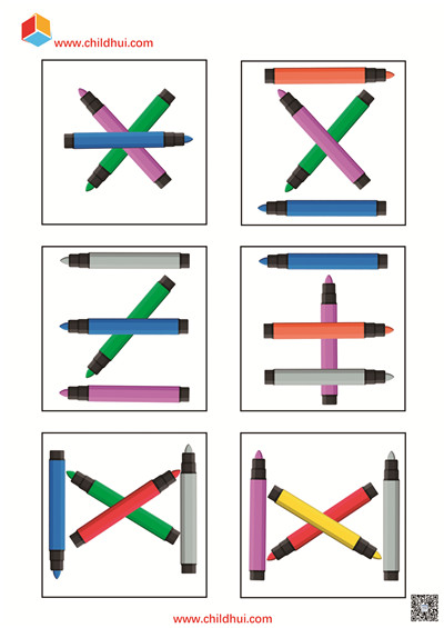 按照图画摆放铅笔