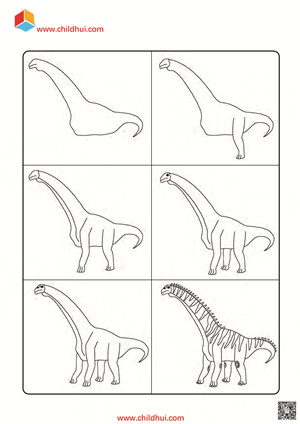 分部绘制100种恐龙