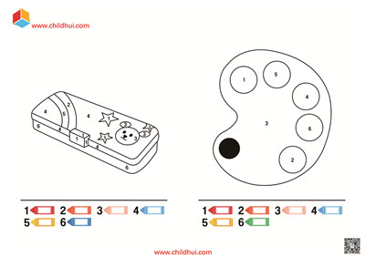 数字填色笔记本 - 文具