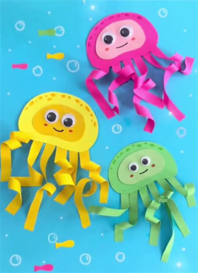 亲子手工 - 可爱的章鱼贴画
