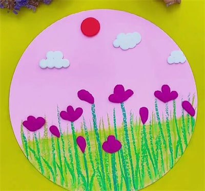 亲子手工 - 用橡皮泥制作风景贴画
