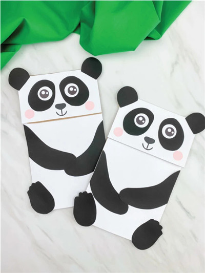 纸袋木偶 - 熊猫