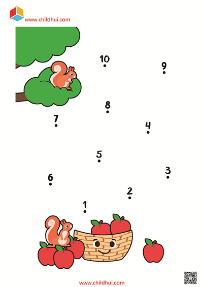 按照顺序连接与数字对应的圆点