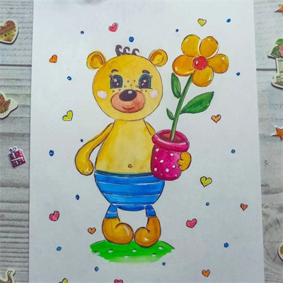 分步绘制小熊