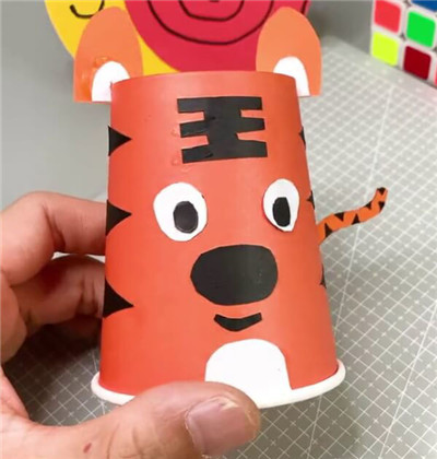 亲子手工 - 用纸杯制作老虎