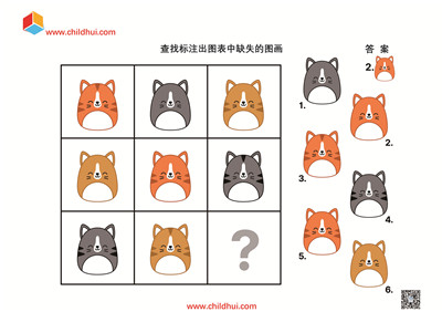 查找标注出图表中缺失的图画