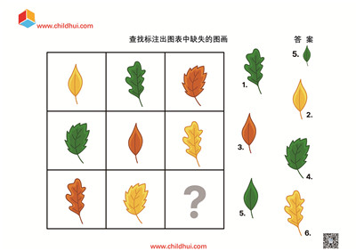查找标注出图表中缺失的图画
